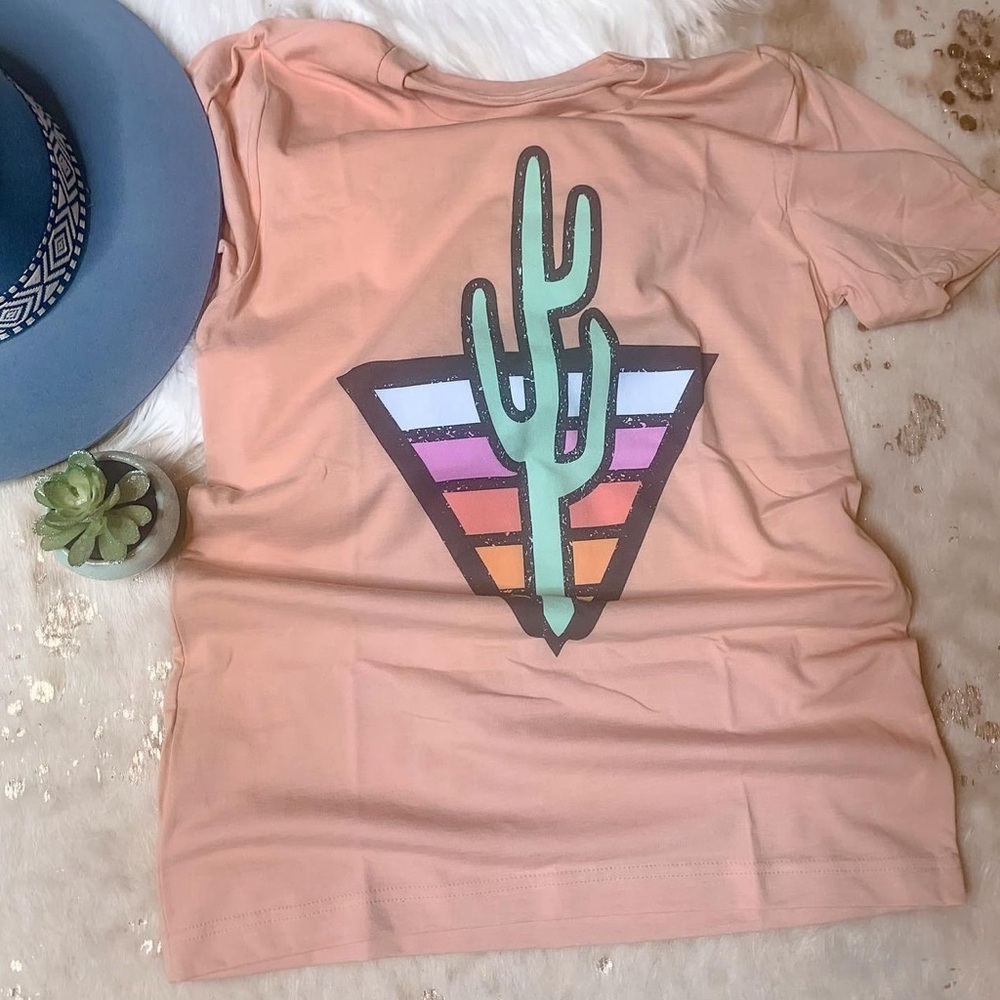 NWOT Western Mama Boutique Neon Cactus Tee ~ M